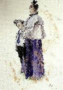 Carl Larsson fru henrika linderdahl med sonen bengt Spain oil painting artist